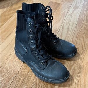 Blowfish Black Lace-Up Boots